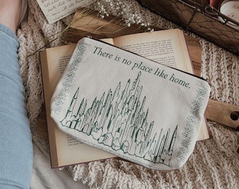 Wizard of Oz Book Pouch – Literary Makeup Bag, Pencil Case, Cotton Canvas zippered pouch