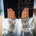 Pride and Prejudice Writing Gloves - Fingerless Gloves, Arm Warmers, Jane Austen, Literary, Book Lover, Books, Reading