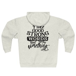 Jo March Quote Hoodie – Book Lover Full Zip Sweatshirt image 4