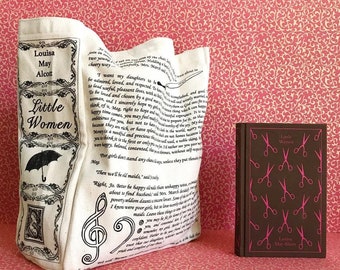 Little Women Book Tote – Literary Canvas Bag with Illustrations