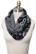 The Raven by Poe Book Scarf - Infinity Scarf, Literary Scarf, Edgar Allan Poe, Book Lover, Books, Reading, Teacher Gift 