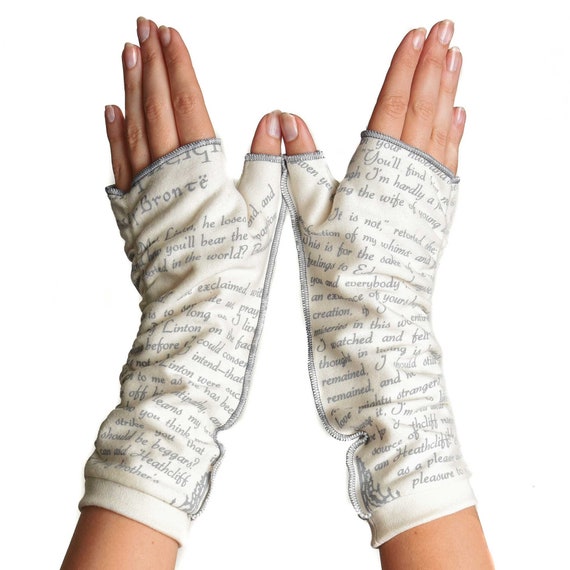 Wuthering Heights Writing Gloves Fingerless Gloves, Arm Warmers, Emily  Bronte, Literary, Book Lover, Books, Reading 