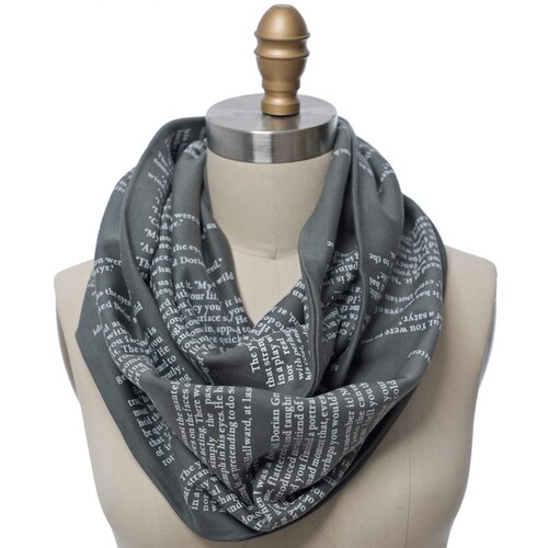 Dorian Gray Book Scarf - Infinity Scarf, Literary Scarf, Oscar Wilde, Book Lover, Books, Reading, Teacher Gift