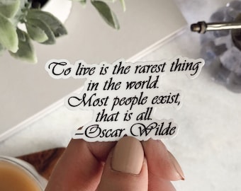 Oscar Wilde Quote Sticker – Book Lover Gift
