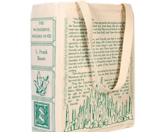 The Wonderful Wizard of Oz Book Tote - L. Frank Baum, Tote Bag, Literary, Book Lover, Books, Literature, Teacher Gift, Gift for Reader