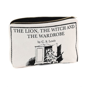 The Lion, the Witch and the Wardrobe Book Pouch - Makeup Bag, Pencil Case, C.S. Lewis, Narnia, Literary, Book Lover, Books, Reading