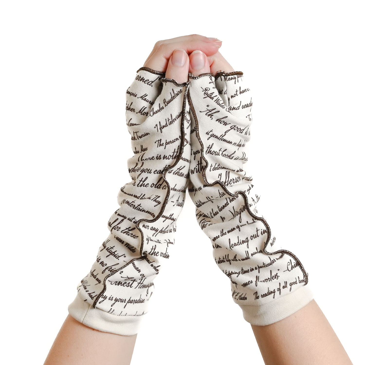 Hamlet Writing Gloves Fingerless Gloves, Arm Warmers, Shakespeare