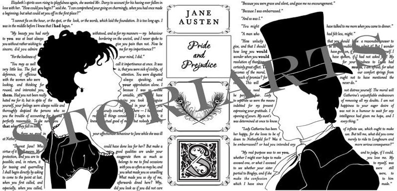 Pride and Prejudice Book Tote Jane Austen, Tote Bag, Literary, Book Lover, Books, Literature, Teacher Gift, Gift for Reader image 5