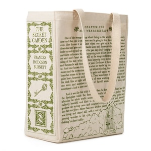 The Secret Garden Book Tote - Frances Hodgson Burnett, Tote Bag, Literary, Book Lover, Books, Literature, Teacher Gift, Gift for Reader