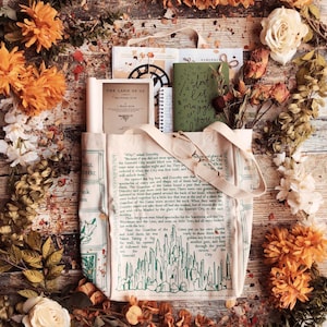 Wizard of Oz Book Tote Bag – L. Frank Baum Emerald City Literary Canvas Tote