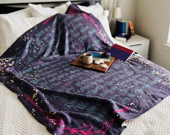 Robin Hood Sherpa Fleece Blanket – Thomas Love Poem, Booklover Gift