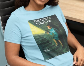 Nancy Drew Hidden Staircase Cover Tee – Carolyn Keene Mystery Book Lover Gift
