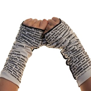 Jane Eyre Writing Gloves - Fingerless Gloves, Arm Warmers, Charlotte Bronte, Literary, Book Lover, Books, Reading