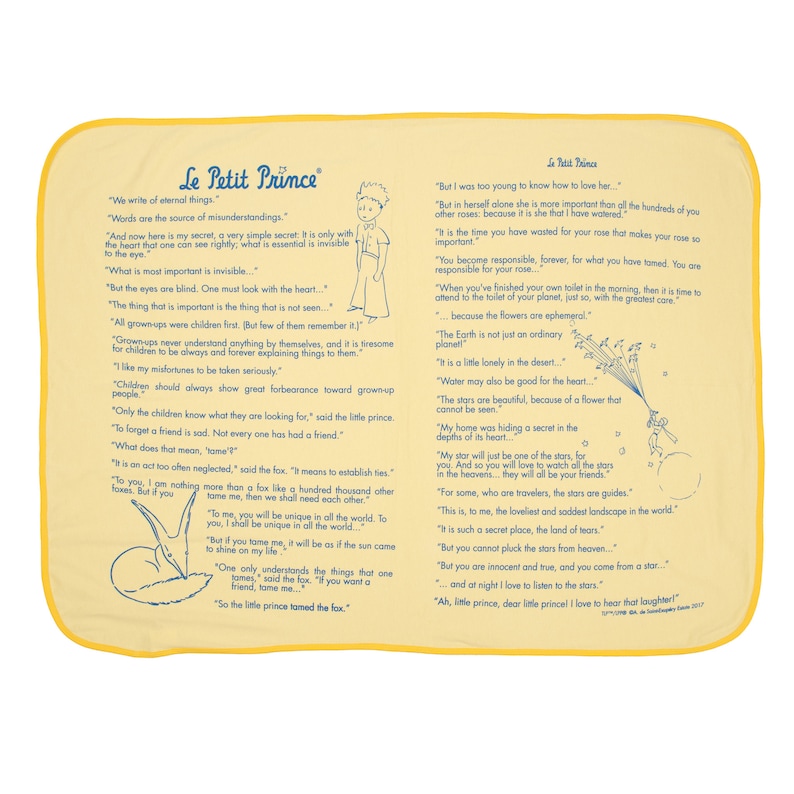 The Little Prince Storybook Baby Blanket Baby Shower Gift, New Mom, Birth Announcement, Grandchild, Receiving Blanket, Swaddling Blanket image 1