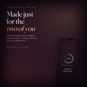 Personalised Website Gift for Him or Her | Custom Love Story Site | Anniversary Gift for Couples | Interactive Open When Letters