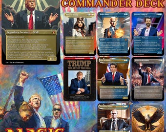 Donald Trump MTG Proxy Commander Deck 100 Cards — Custom Magic the