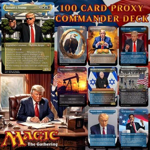 Donald Trump "Golden Age" 100-korts MTG Proxy EDH Commander Deck — Anpassad Magic The Gathering
