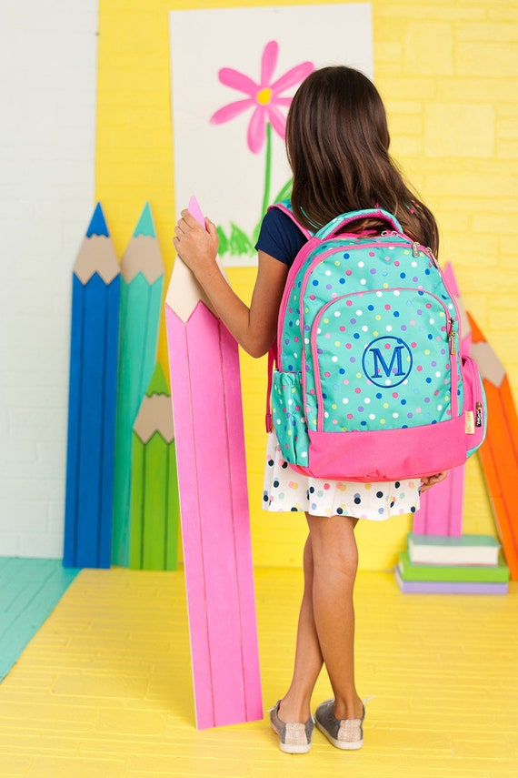 Personalized Book Bag Monogram Backpack Custom Overnight Etsy