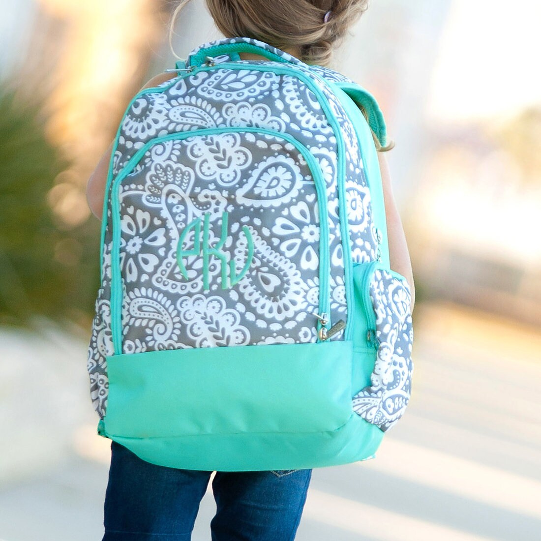 Personalized Book Bag Monogram Backpack Custom Overnight Etsy