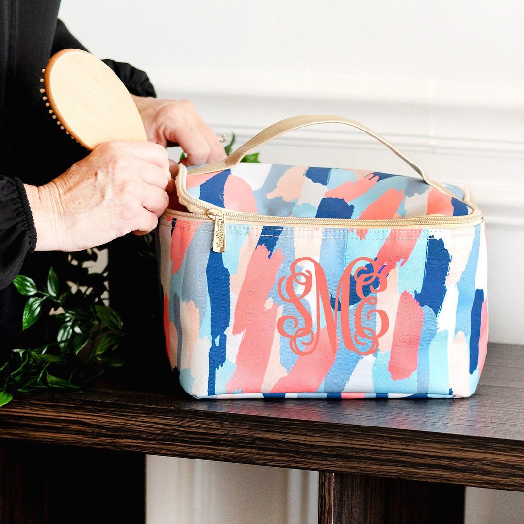 Personalized Travel Case Monogram Cosmetic Bag Custom Etsy