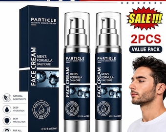 Particle Men's Daily Face Cream – Anti-Aging, Hydrating, Dark Spot Corrector (2x 50ml)