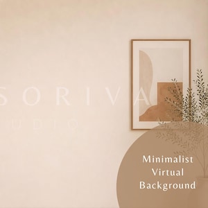 Minimalist Home Office Zoom Background: Professional Neutral Virtual Background for Zoom, Teams & Google Meet