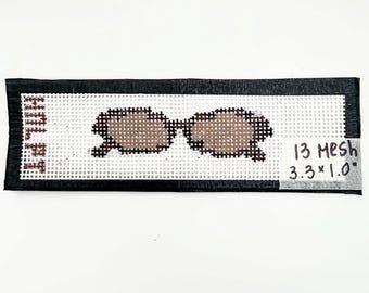 Tortoise Shell Sunglasses Needlepoint Canvas – Hand-Painted Sunnies