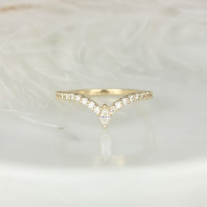 Kristen 14kt Gold Dainty Chevron Diamond V Ring,Unique Nesting Ring,Stacking RingRosados Box,Diamond Wedding Ring,Anniversary Gift