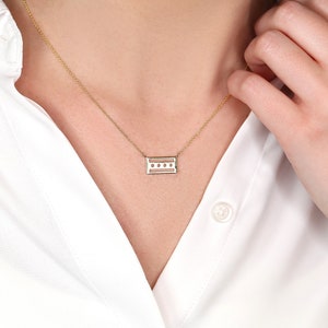 Ready to Ship Chicago Flag SILVER Necklace,Chicago Necklace,Chicago Jewelry,Chicago Pendant,Chicagoan Gift,Gift For Her,Chi-town Necklace