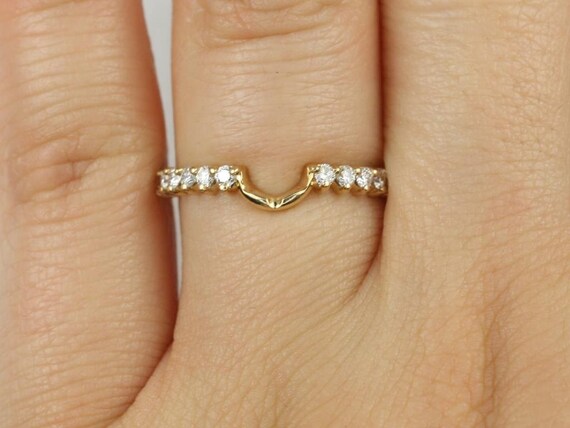 Ready to Ship 14kt Yellow Gold Matching Band to 8x6mm Jadis/Maris/Eluma/Electra Diamond HALFWAY Eternity Ring