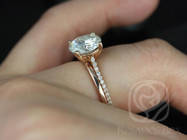 Classic PLAIN Notched Matching Band to Eloise 66.577.58mm Ring,14kt Solid Gold,Rosados Box