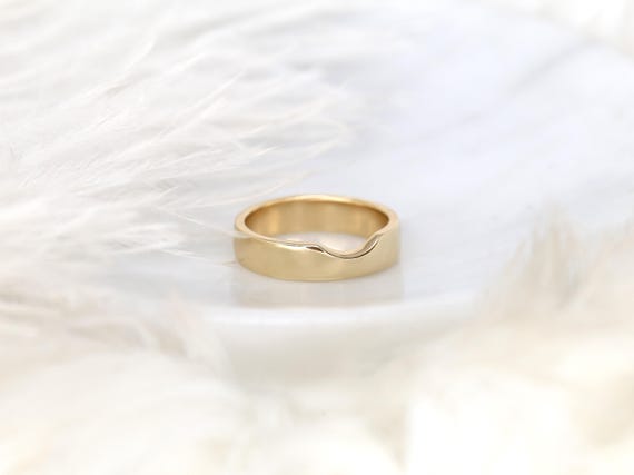 Carson 5mm 14kt Cigar Band,Unique Cigar Ring,Wide Band,Nesting Ring,Cut Out Ring,Cigar Band,Gold Wide Ring,Gold Wedding Ring,Carved Band