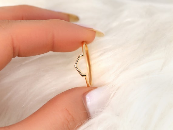 14kt Matching Band to Mosaic Nesting Ring,Shadow Band,Curved ring,Contoured Ring,Shadow Band