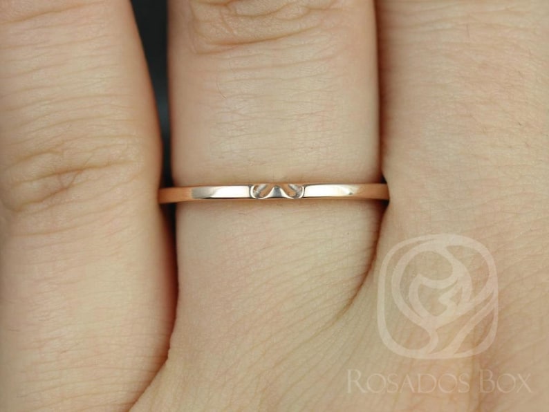 Classic PLAIN Notched Matching Band to Eloise 66.577.58mm Ring,14kt Solid Gold,Rosados Box