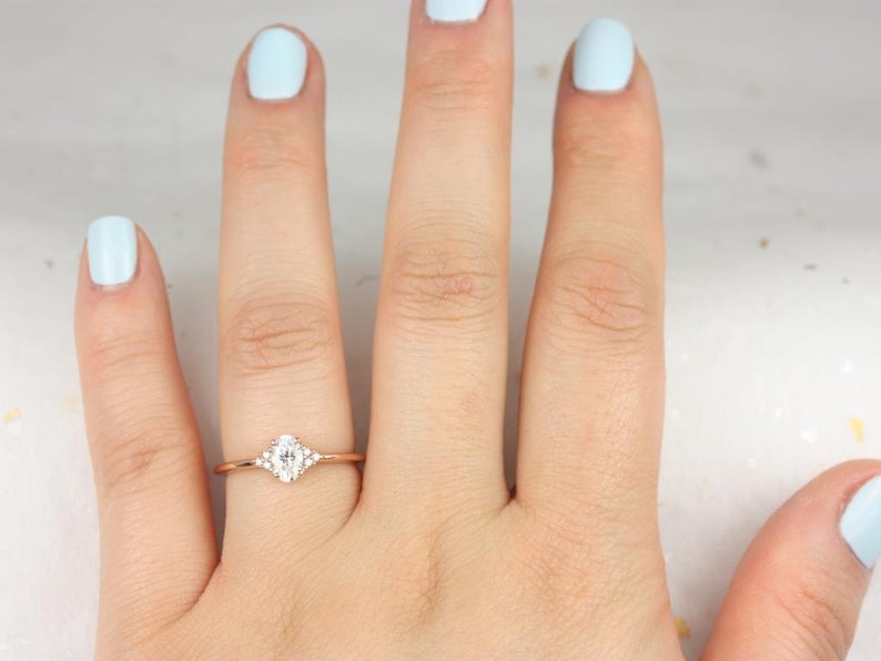 0.50ct Juniper 6x4mm 14kt Rose Gold Forever One Moissanite Etsy