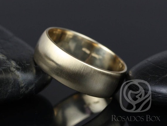 Ready to Ship Steve 7mm 14kt ROSE Gold Oval Plain Non-Comfort Fit Matte or High Finish Band (Chic Classics Collection)