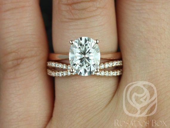 3ct Skinny Lois 10x8mm & Skinny Lima 14kt Moissanite Diamond Oval Solitaire Bridal Set,Oval Engagement Ring Set,Oval Cut Ring,Wedding Ring