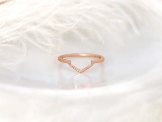 14kt Matching Band to Mosaic Grande Nesting Ring,Shadow Band,Curved Wedding Ring,Shadow Band