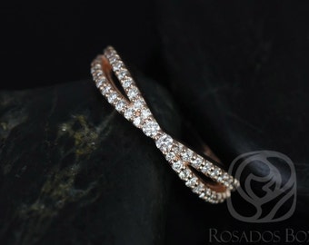 Ready to Ship Skinny Lima 14kt YELLOW Criss Cross Diamond Ring,Diamond Crossover Ring,Unique Stacking Ring,Diamond Wedding Ring,Gift For Her
