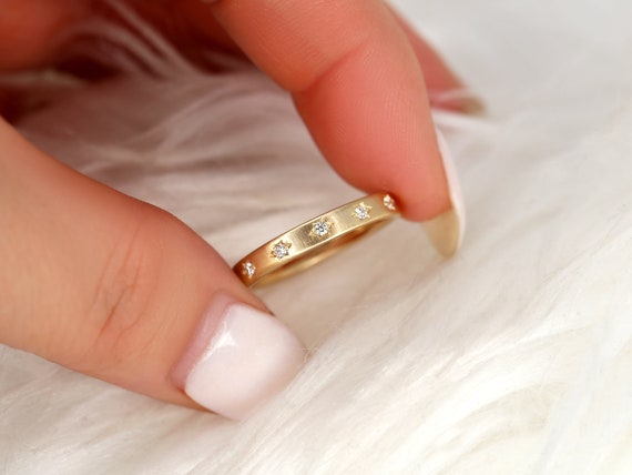 Nebula 14kt Gold Diamond Ring,Celestial Ring For Women,Pinky Ring,Solid Gold Ring,Gift For Her,North Star Ring,Dainty Star Ring,Polaris Ring