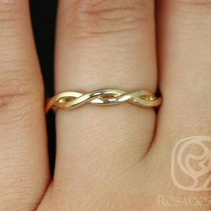 PLAIN Dusty 14kt Gold Braided Stacking Band,Overlapping Wedding Ring,Unique Wedding Ring,Twisted Band,Crossover Ring,Anniversary Gift