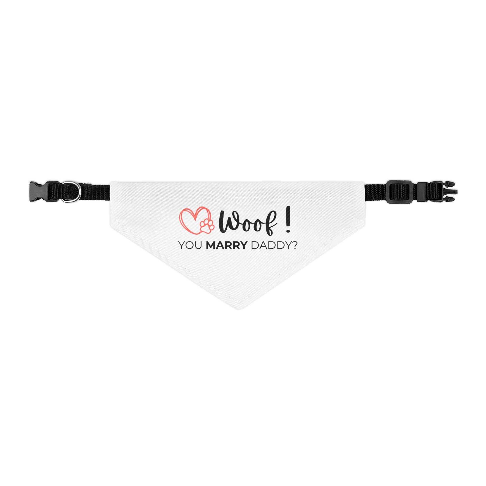 Hundehalstuch „Will You Marry My Dad“ – Verstellbar, Polyester, Für Hochzeitsfotos & Verlobung