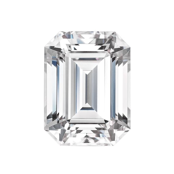 UPGRADE to 8x6mm Forever One DEF Emerald Moissanite,Rosados Box