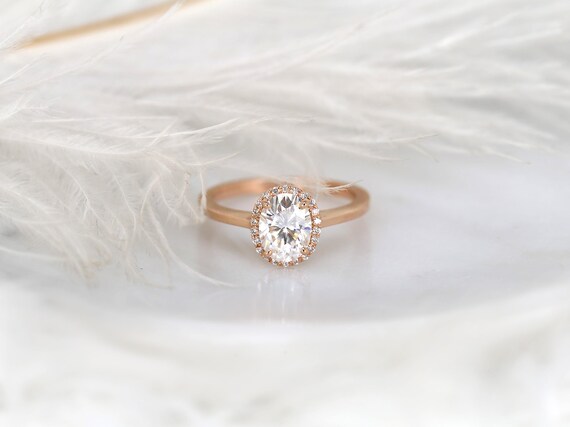 1.50ct Celeste 8x6mm 14kt Moissanite Diamond Oval Halo Engagement Ring,Oval Halo Ring,Anniversary Gift,Gift For Her,Moissanite Wedding Ring