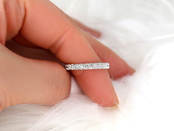 Emelia 3mm 14kt Diamond HALFWAY Eternity Ring,Diamond Ring,Wedding Ring,Diamond Band,Eternity Ring,Anniversary Ring,Gift For Her