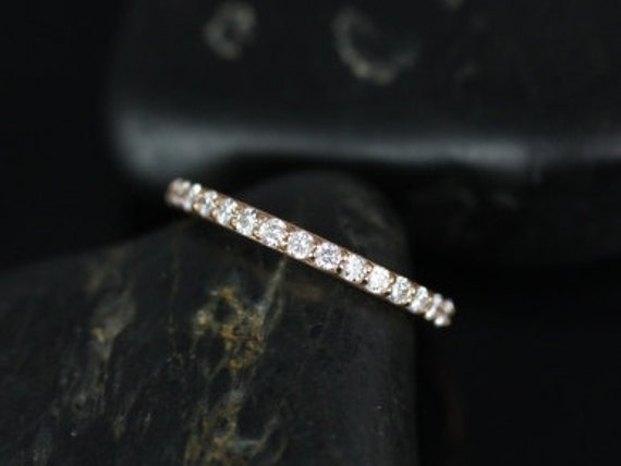 14kt Matching Band to Tiffani/Sarah Diamond HALFWAY Eternity Ring,Shared Prong Ring ,Diamond Wedding Ring,Diamond Band,Anniversary Gift