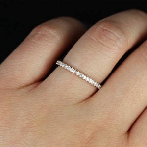 Ready to Ship 14kt Gold Matching Band to Cara Diamond ALMOST Eternity Ring,Dainty Diamond Ring,Stacking Ring,Wedding Ring,Anniversary Gift