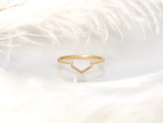 Ready to ship 14kt ROSE Gold Matching Band to Mosaic Nesting Ring