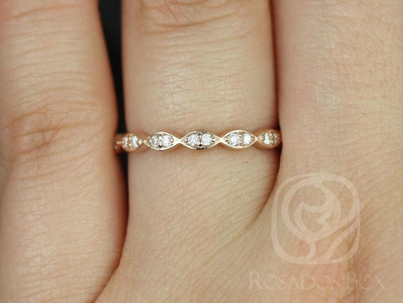 14kt Matching Band Christie/Katya/Samantha WITHOUT MILGRAIN Diamond ALMOST Eternity Ring,Diamond Eternity Ring,Leaf Wedding Ring,Anniversary