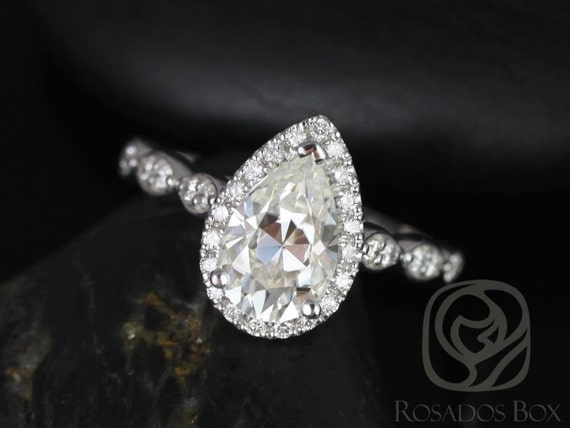 9x6mm pear shop moissanite